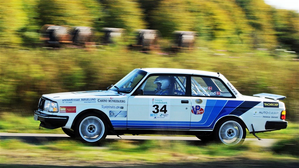 Kurt Mejer med Vagn Aage Hansen i co-driversædet kørte hjem fra Landbobanken Hillclimb med en 3. plads i bagagen.
(Foto: rallypics.dk – Viggo Johansen)